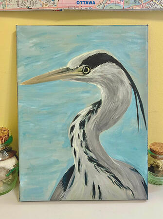 • "Heron" Acrylic on canvas 2025 •