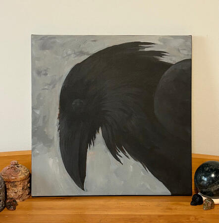 • "Raven" Acrylic on canvas 2025 •